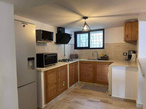 Kuchyň nebo kuchyňský kout v ubytování Luxurious apartment with garden s2