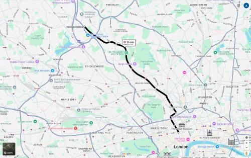 a close up of a map at Studio, 30min Wembley Stadium & Central London, Coldplay, Lady Gaga, Parking, lovely toiletries in Colindale