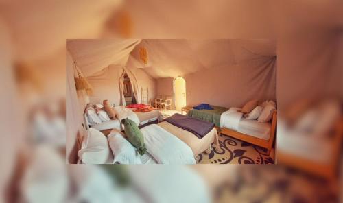 Postel nebo postele na pokoji v ubytování Merzouga luxury tent with activities