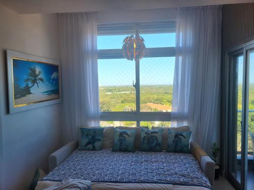 Ένα ή περισσότερα κρεβάτια σε δωμάτιο στο Ventanas del mar