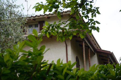 a building with a window and some trees at Da Piero e Paola in Arezzo