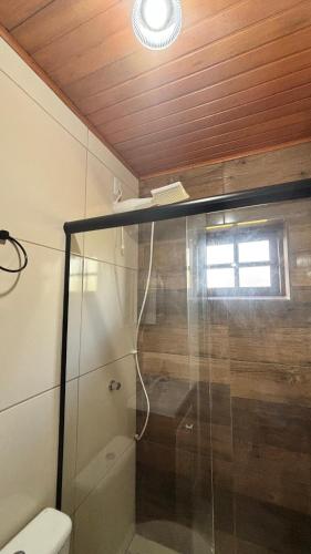 Koupelna v ubytování Chalé do Vale