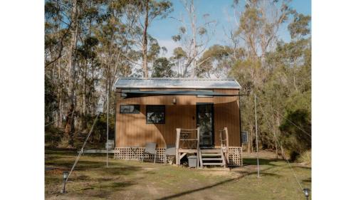 a small shack in the middle of a forest at Banyula Cove by Tiny Away in Barnes Bay