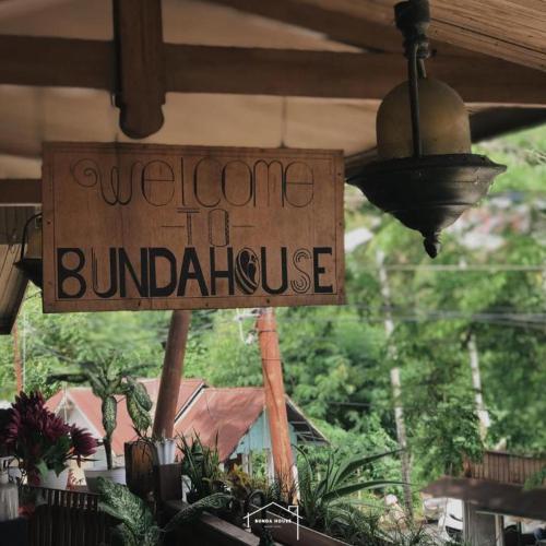 a sign that reads welcome to buddhaulse at Bunda House Syariah in Padang