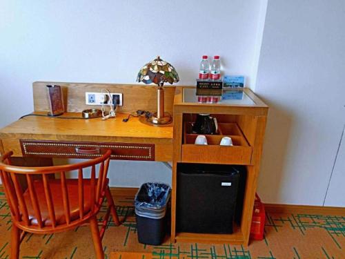 Η κουζίνα ή μικρή κουζίνα στο James Joyce Coffetel·Hengyang Jiefang Road Xianfeng Dock