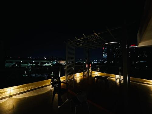 Balkón nebo terasa v ubytování Vibe cyberhub
