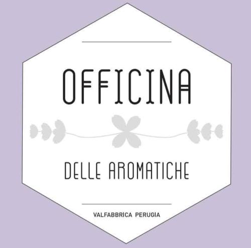 a sign with the text offline die aromartride at Domus Aromatica in Assisi