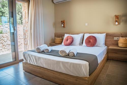 Cama o camas de una habitación en Sole e Mare Villas
