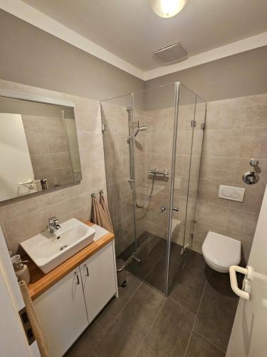 Koupelna v ubytování Neuwertiges Ferien-Appartement