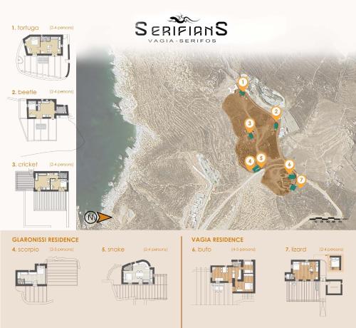 Κάτοψη του Bufo house 180 sea view - Serifians Residences