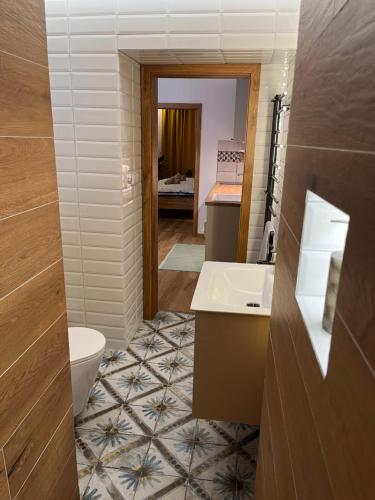Koupelna v ubytování Apartmán Mick Jagger