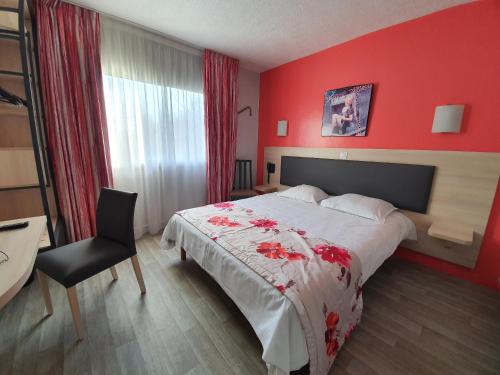 Ένα ή περισσότερα κρεβάτια σε δωμάτιο στο Motel 25