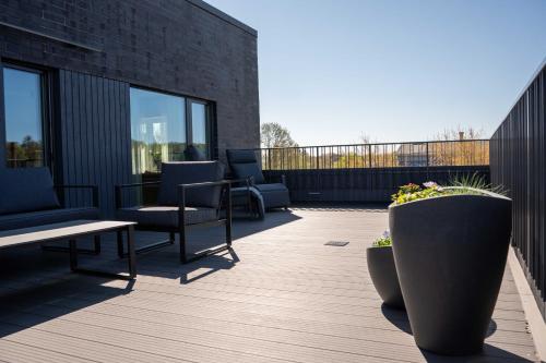 Μπαλκόνι ή βεράντα στο Lux Penthouse with sauna