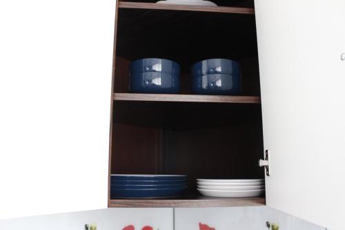 Kuchyň nebo kuchyňský kout v ubytování Apartmán MAK