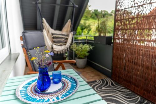 Μπαλκόνι ή βεράντα στο Unique apartment in the castle village of Neidenstein