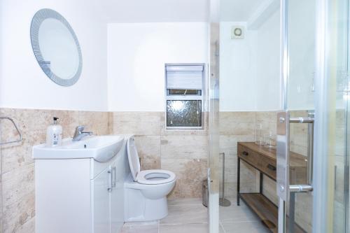 Koupelna v ubytování First Class Flat