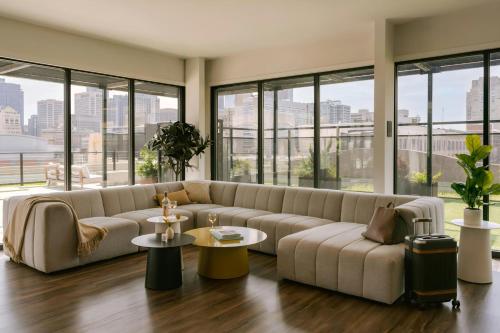 Posezení v ubytování Sonder by Marriott Bonvoy The Heid Apartments Loft District