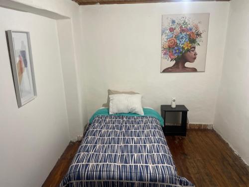 Postel nebo postele na pokoji v ubytování Habitación simple económica