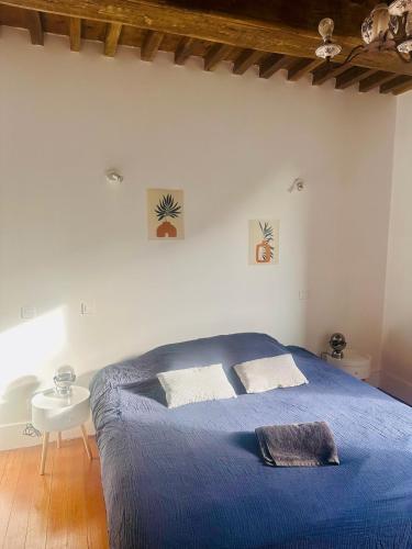 Postel nebo postele na pokoji v ubytování Superbe maison en pierre