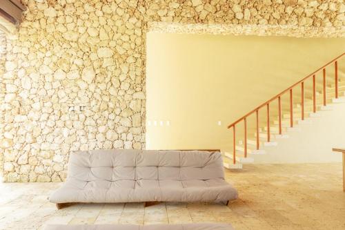 Χώρος καθιστικού στο Exclusive 4BR Beach House in Tierra Bomba