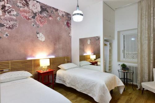 Postel nebo postele na pokoji v ubytování Interno 45