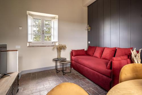 Posezení v ubytování Relais Badia a Passignano