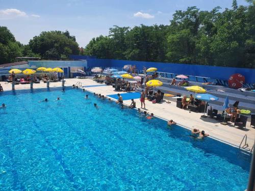 Bazén v ubytování Hotel Alfa nebo v jeho okolí