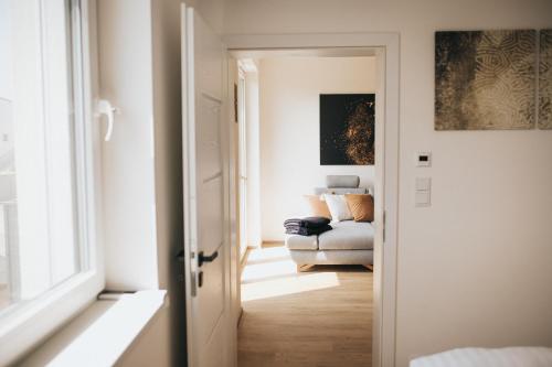 Postel nebo postele na pokoji v ubytování Apartmány DVĚ BOBULE 2KK