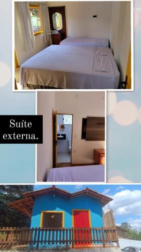 Katil atau katil-katil dalam bilik di Suite recanto serra do espinhaço