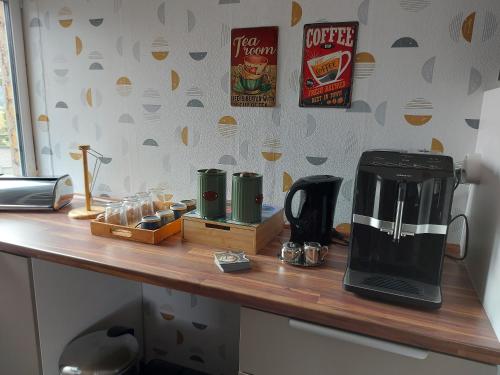 Plateau bouilloire dans l'établissement Ferienwohnung 'Frühauf' im Südharz OT Uftrungen