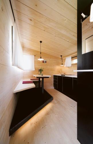 Dapur atau dapur kecil di Gästehaus berge