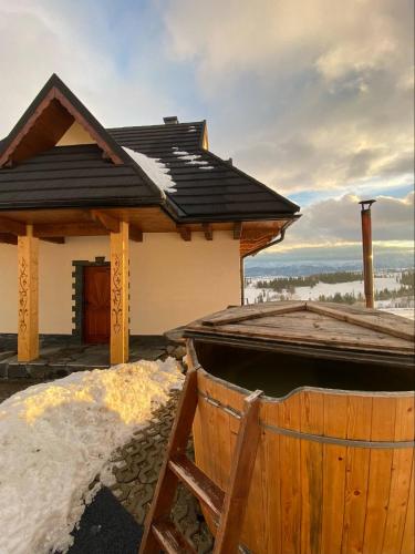 Domki z widokiem na Tatry