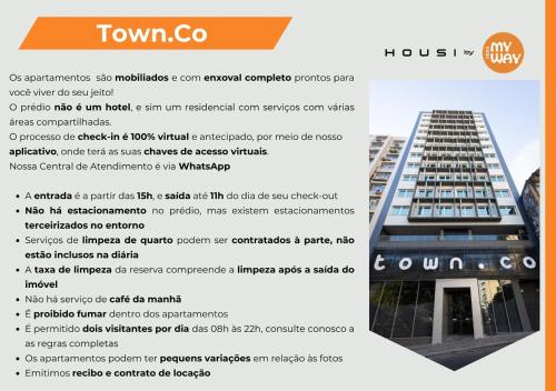 Um certificado, prêmio, placa ou outro documento exibido em Town.Co Housi by My Way