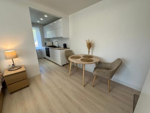 Dapur atau dapur kecil di Apartamentai šalia baseino