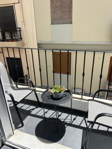 Coin salon dans l'établissement Center Apartment Heraklion