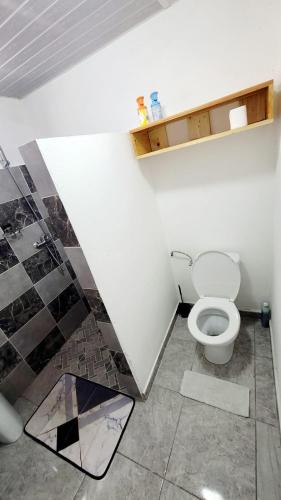 サン・ローラン・デュ・マロニにあるNice Appartement T2の部屋にある白いトイレ付きのバスルーム