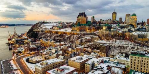 Vue générale sur Québec ou vue de la ville depuis l'appartement