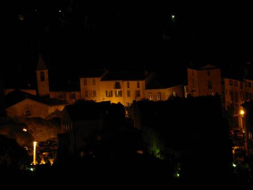 a view of a city at night at La Tourrette in Tourrettes-sur-Loup