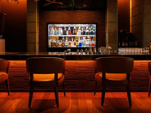 Ο χώρος του lounge ή του μπαρ στο Asakusa View Hotel