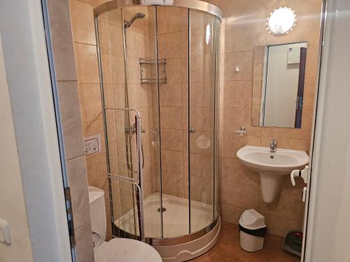 Koupelna v ubytování Sineva Apartments