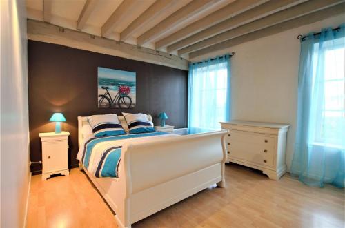 Cama o camas de una habitación en Aube au gite