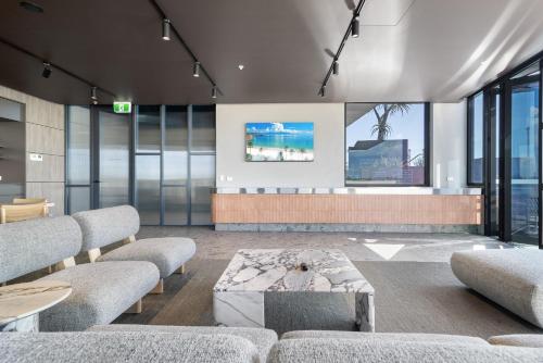 Zona de estar de Fremantle Coast Studio Beach at your Doorstep