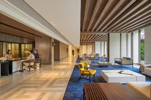 Ruang duduk di Marriott Executive Apartments, Bangkok Townhall Sukhumvit