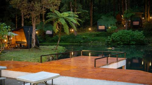 Zahrada ubytování Bobocabin Ranca Upas, Bandung