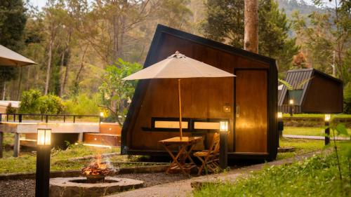 Zahrada ubytování Bobocabin Ranca Upas, Bandung