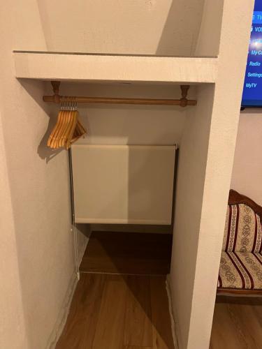 a small closet in a room with a ceiling at Apartment Nikolina in Trogir