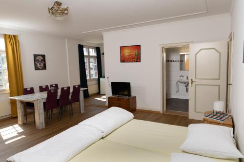 Cama o camas de una habitación en Gasthof Zur Traube