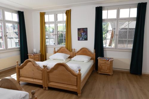 Cama o camas de una habitación en Gasthof Zur Traube