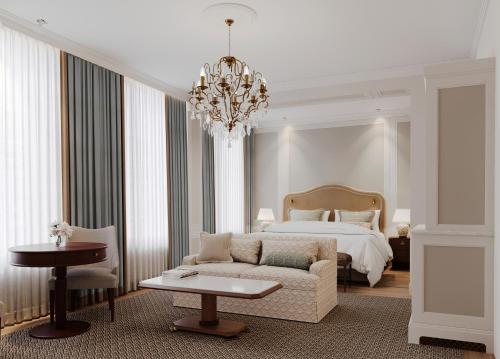 Postel nebo postele na pokoji v ubytování Hotel Kämp