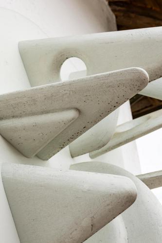 a close up of a white metal structure at Casa della Musica in Verbania